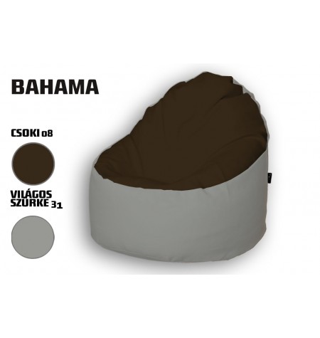 Csokibarna - Világos Szürke Babzsákfotel