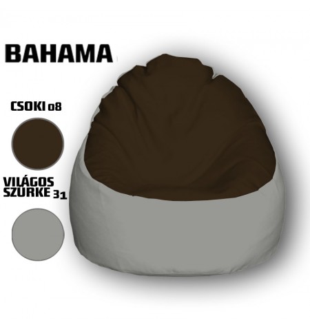 Csokibarna - Világos Szürke Babzsákfotel