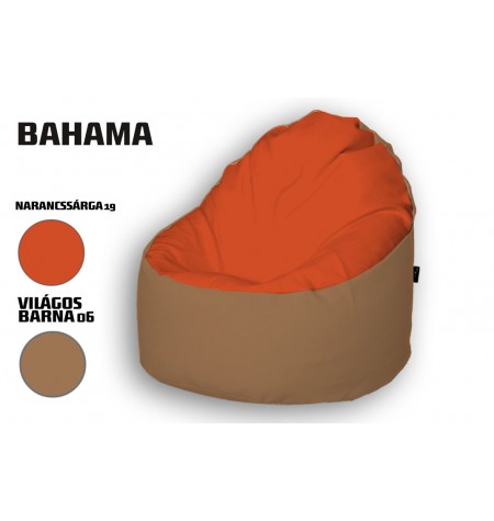 Narancssárga - Világos Barna Babzsákfotel