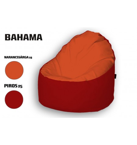 Narancssárga - Piros Babzsákfotel
