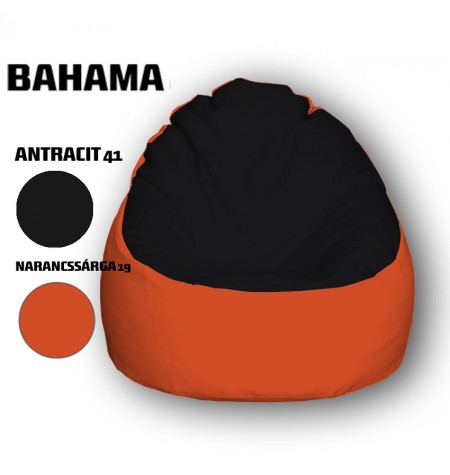 Antracit - Narancssárga Babzsákfotel