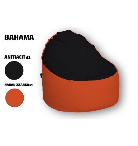 Antracit - Narancssárga Babzsákfotel