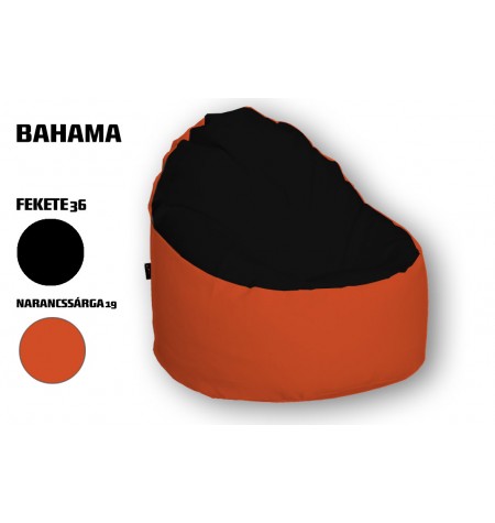 Fekete - Narancssárga Babzsákfotel