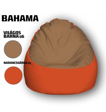 Világos Barna - Narancssárga Babzsákfotel