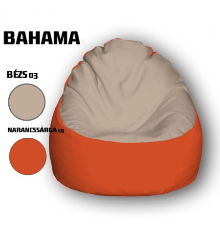 Bézs - Narancssárga Babzsákfotel