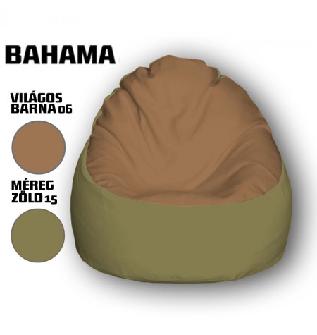 Világos Barna - Méreg Zöld Babzsákfotel