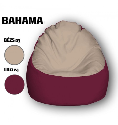 Bézs - Lila Babzsákfotel